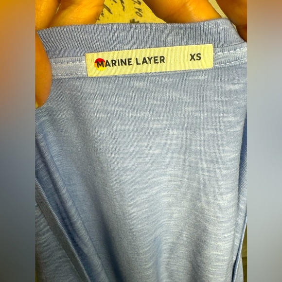 Marine Layer V- Neck Boyfriend Short Sleeve Tee Size XS (oversized) - Picture 8 of 11